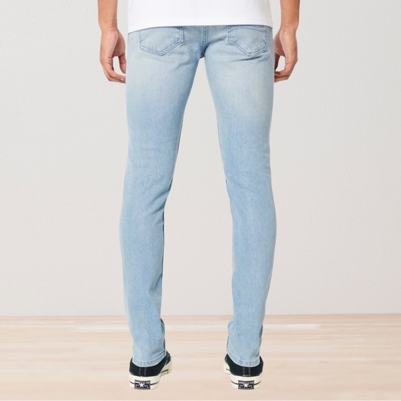 Hollister Men's Skinny Jeans in Light Blue - Picture 2 of 9